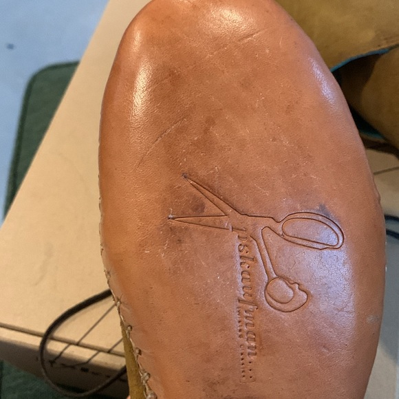 PSKaufman handmade, all leather, totally unique moccasin style booties. - Picture 2 of 5